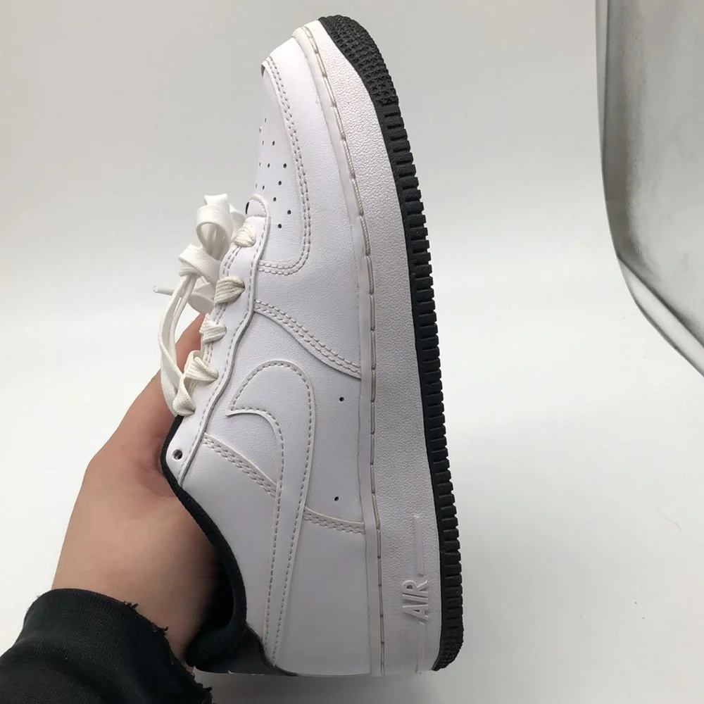 Nike Air Force 1 ESS Low (GS) White Black Sneakers DV1332 100 USED Size 5Y - Picture 7 of 16